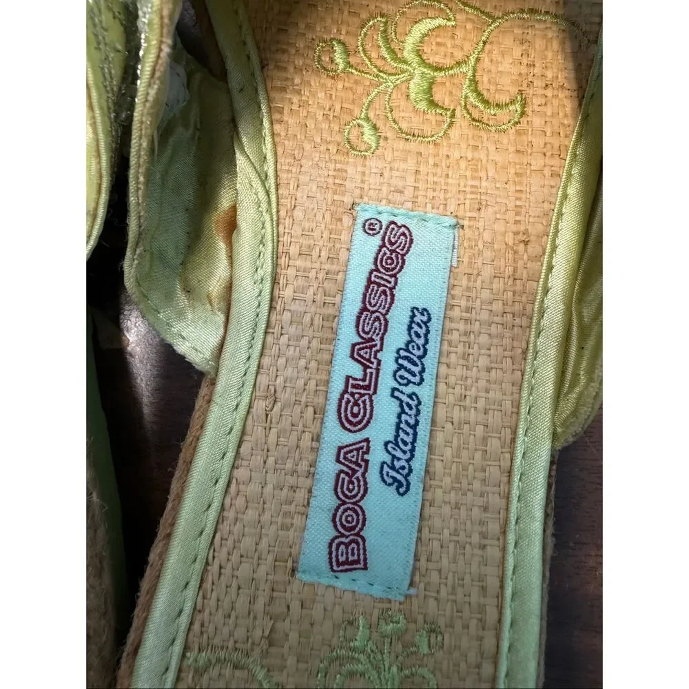 Boca Classics Beaded Sandals Womens Size 9